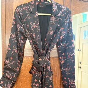 PAIGE Black and Red Floral Women's Blazer